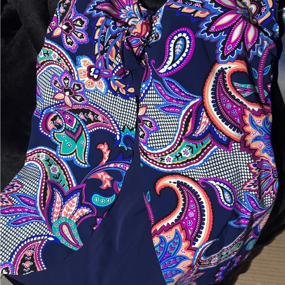 NWT Colorful Paisley Print Tankini size 8 by Christina.